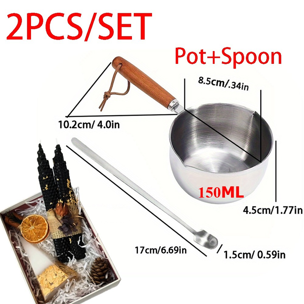 2 ADET/SET Ahşap Saplı Balmumu - Wax Melting Pot incelemesi ve fiyatı